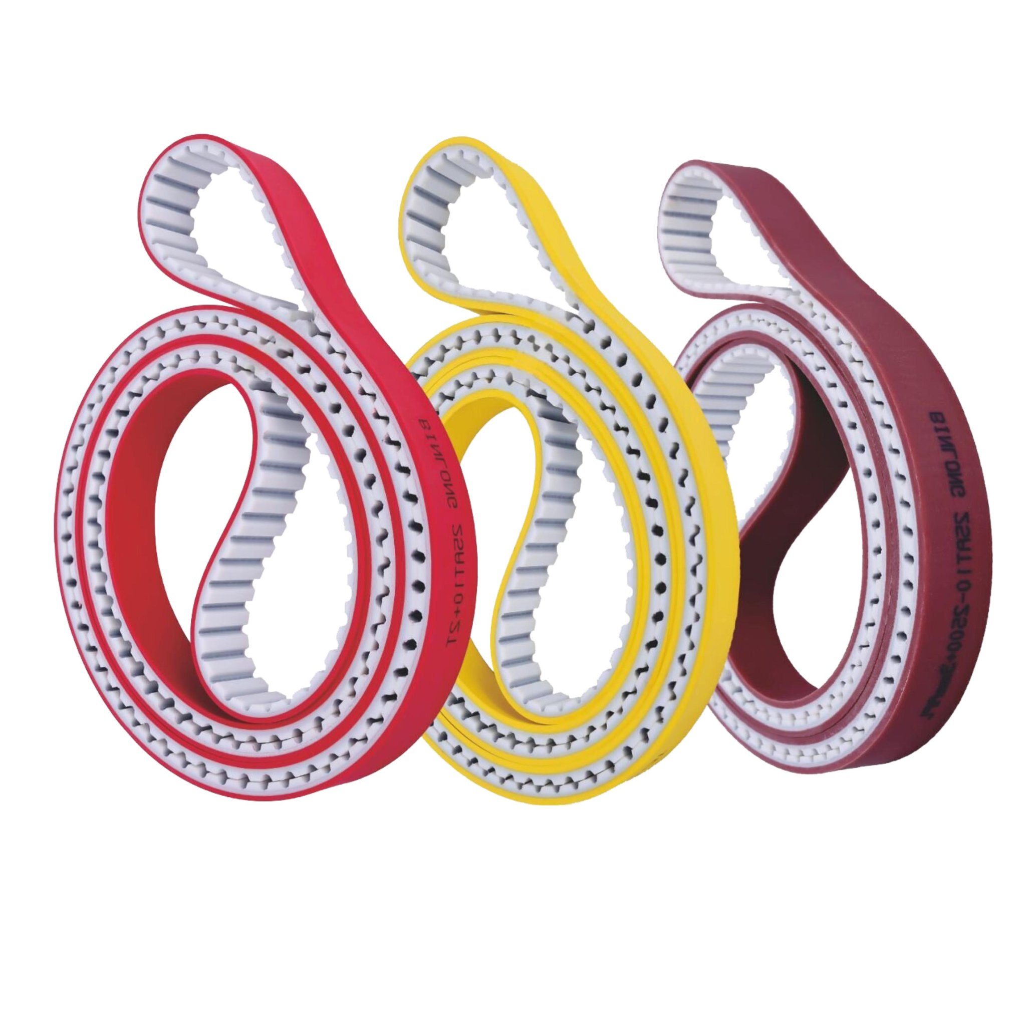 PU Timing Belts with Coated Red Color Good Quality ISO Standard