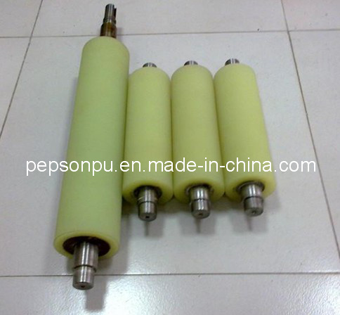 Aluminum Tube PU Rubber Conveyor Roller with Bearing Insde for Die-Cutting Machine