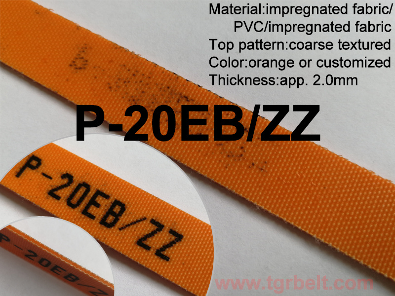 China Manufacture Tiger 2.0 mm Orange Door PVC Belt